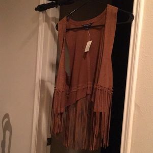American Eagle suede fringe jacket